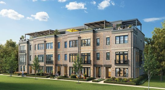 A rendering of one of the townhomes being built at the Edge-on-Hudson, a new residential development planned for the site of the former General Motors assembly plant in Sleepy Hollow. 