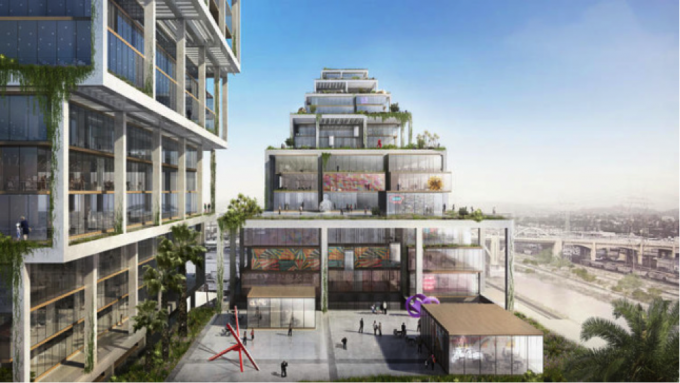 BIG has unveiled a 250-unit mixed-use complex for L.A.’s Arts District (Courtesy Bjarke Ingels Group)