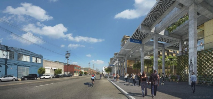 View from the street. Image Courtesy of Los Angeles Department of City Planning 